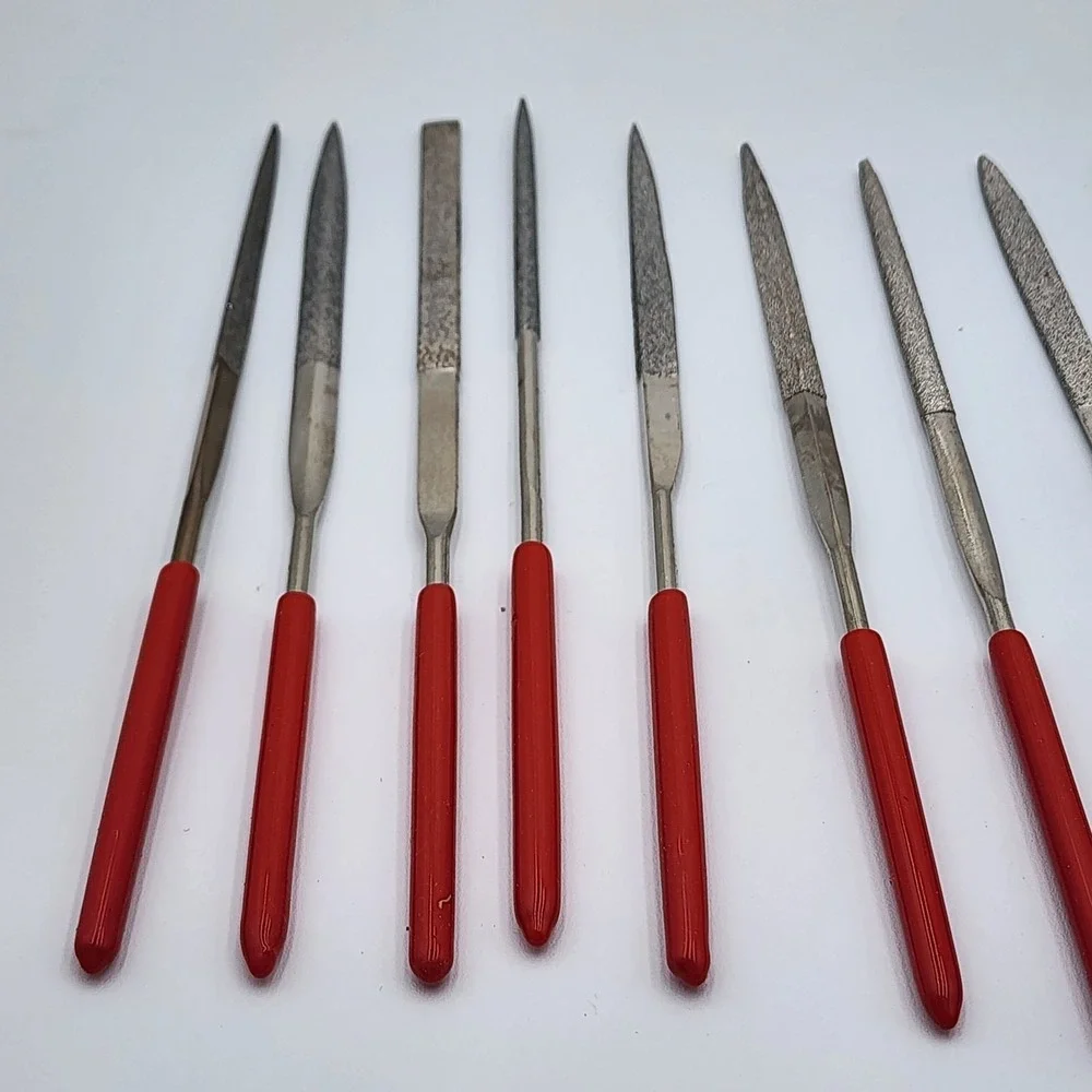 Diamond Coated Needle File Set 140x3mm 10 Piece Set Original Sleeve New Unused
